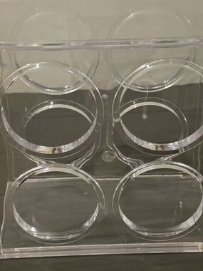 Clear Acrylic Organizer Display Rack - 6 Round Slots